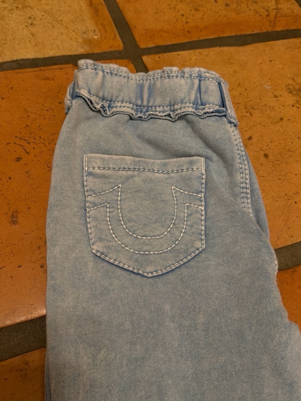 True Religion Light Blue Denim Jeans with Branded Patch